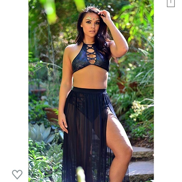iHeartRaves Dresses & Skirts - Iheartraves mesh maxi skirt